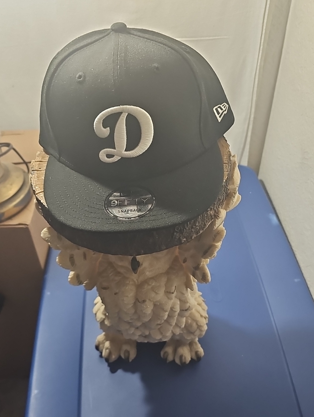 Dodgers New Era Black Snapback Cap with White 'D' Embroidery